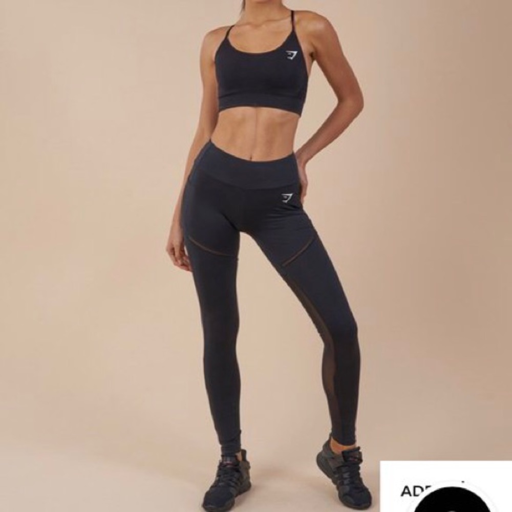 Gymshark Simply Mesh Black Leggings